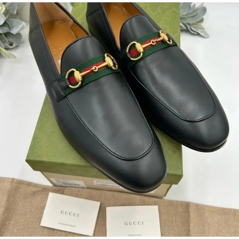 Men's Gucci JORDAAN horse bit loafers size 13 made in Italy